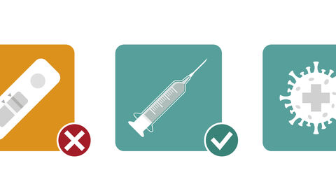 Die 2G-Regeln symbolisch dargestellt