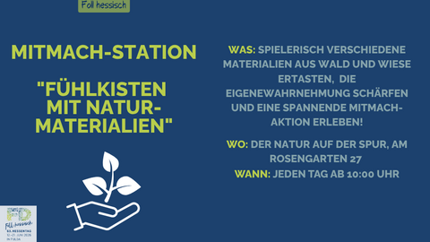 Programmtipp: Naturmaterialien erfühlen