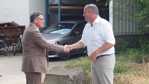 Ministerpräsident Boris Rhein beim Hoffest in Frankfurt